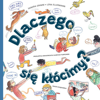 Okładka książki dla dzieci o kłótniach.