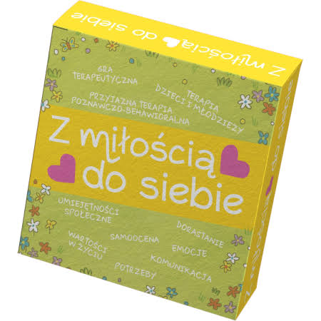 Okładka gry terapeutycznej pod tytułem: Z miłością do siebie.